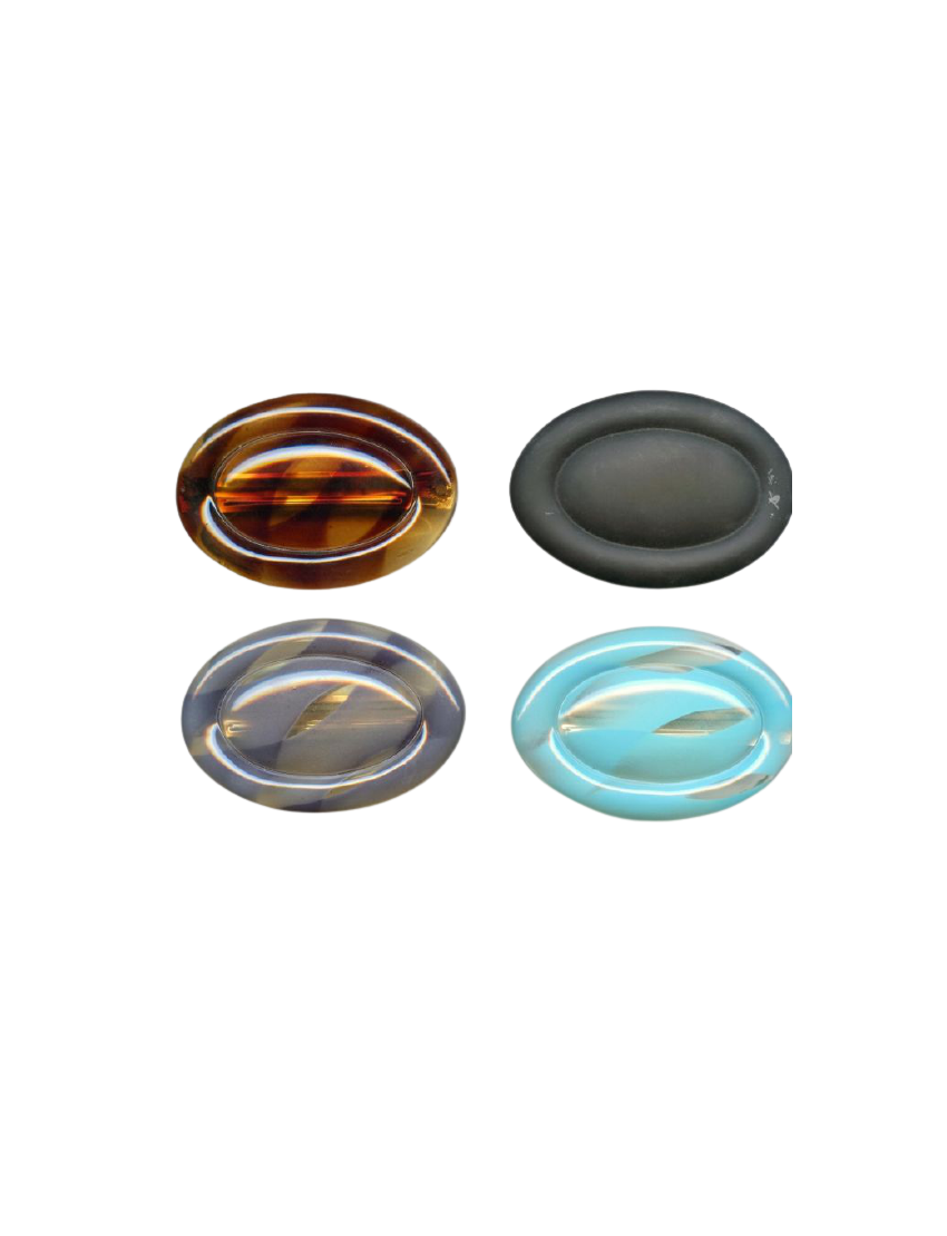 Μπαρέτα πλαστική οβάλ 7,5εκ σε 4 χρώματα