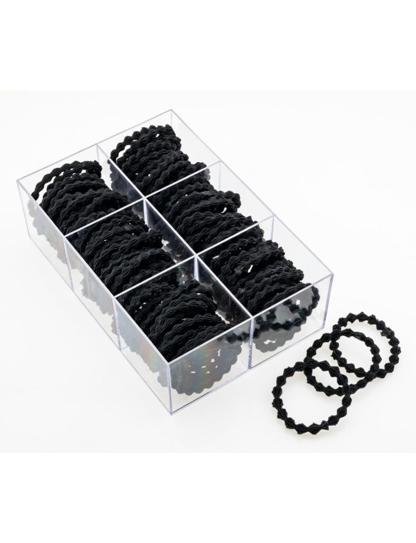 Λάστιχο υφασμάτινο ανάγλυφο σε μαύρο χρώμα