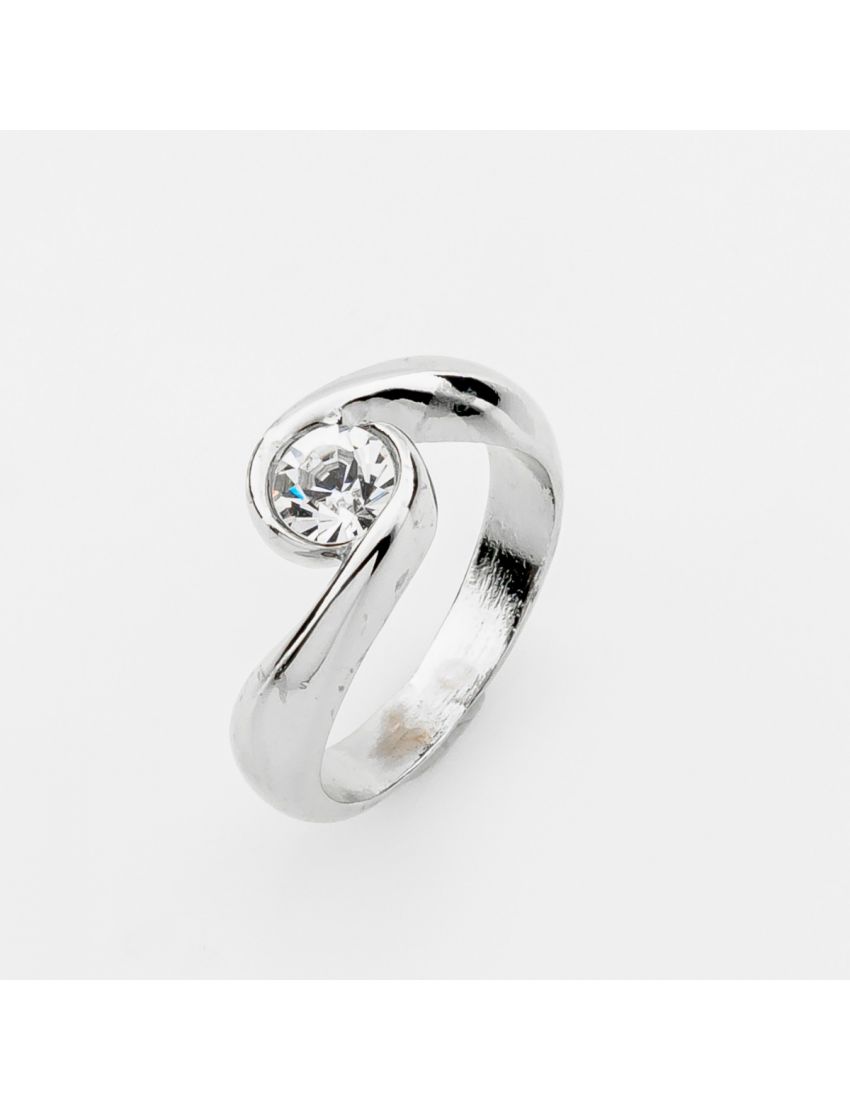 Silver Orbit Solitaire Ring