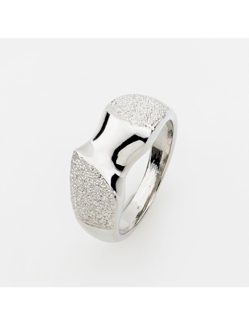 Πολυτελές Ασημί Δαχτυλίδι Abstract με Premium Zirconia