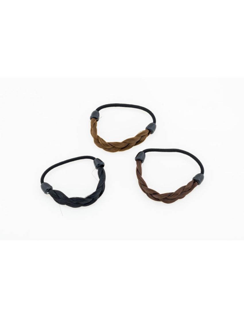 Λάστιχο Μαλλιών με Πλεξούδα: Διακριτική Κομψότητα σε 3 Αποχρώσεις