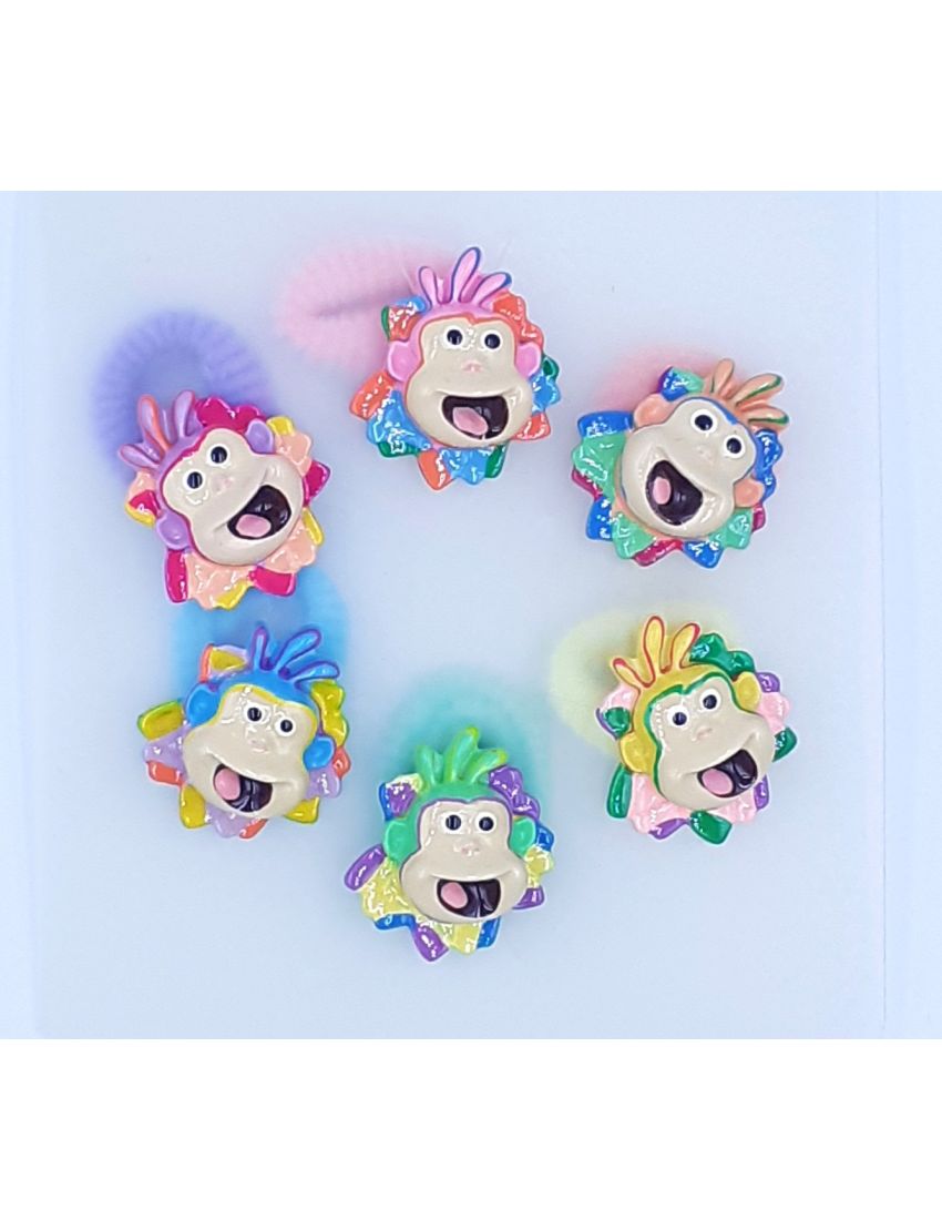 Λάστιχο μικρό παιδικό πλαστικό μαϊμουδάκι σε 6 χρώματα