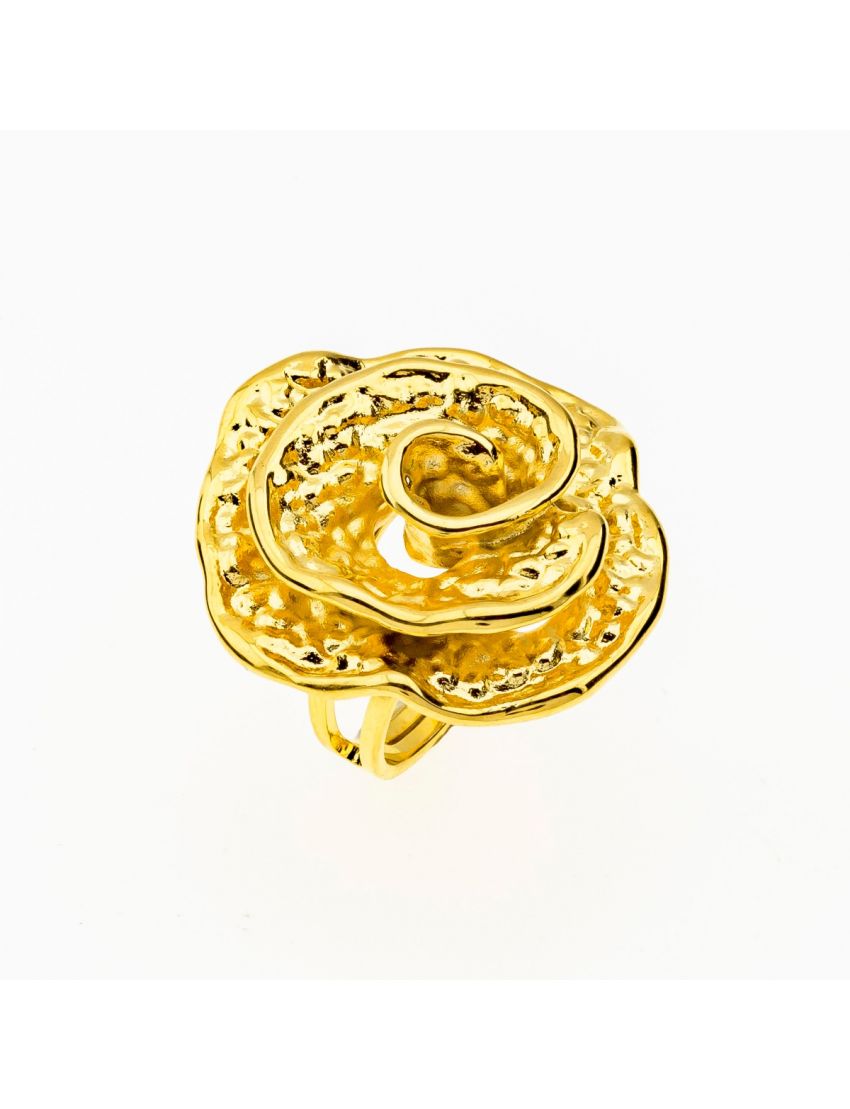 Δαχτυλίδι με Σφυρήλατο Τριαντάφυλλο