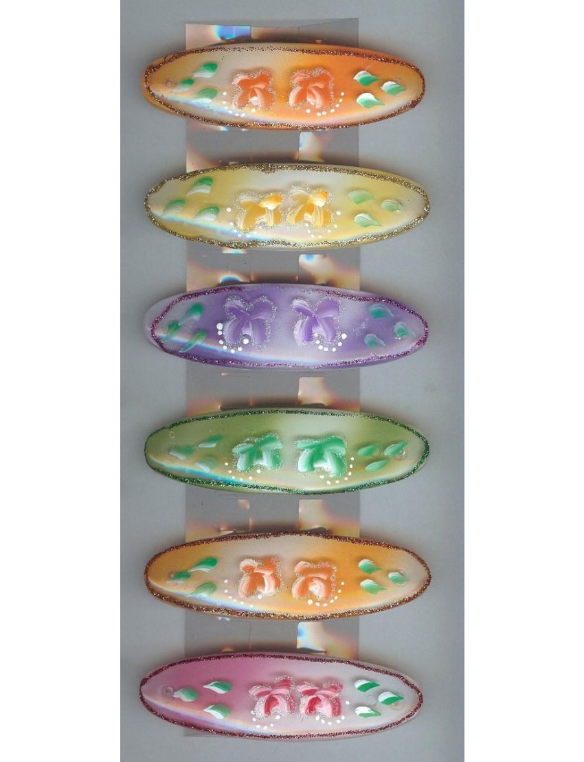 Μπαρέτα πλαστική παιδική ζωγραφιστή,σχέδιο φιόγκοι σε 6 χρώματα