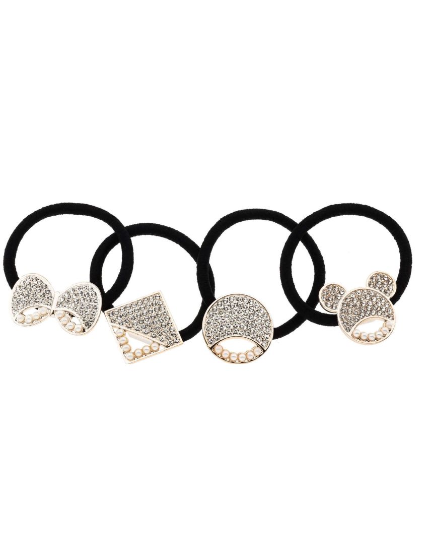 Λάστιχο υφασμάτινο διακοσμημένο με μεταλλική αγκράφα σε 4 σχέδια