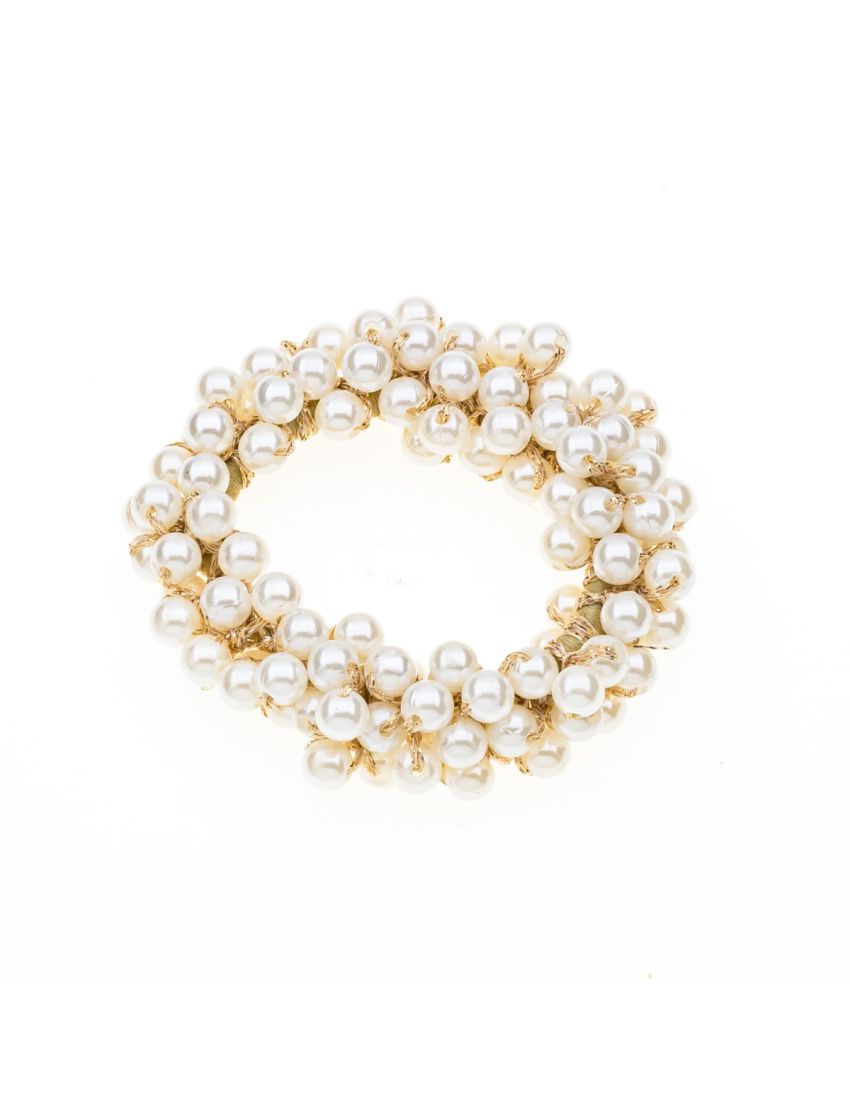 Λάστιχο μαλλιών με πέρλες σε 2 χρώματα