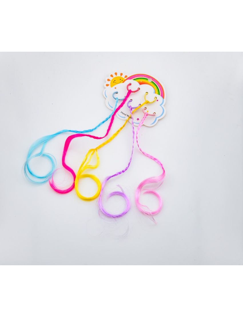 Λάστιχο παιδική πλεξούδα σε 5 φωσφοριζέ χρώματα