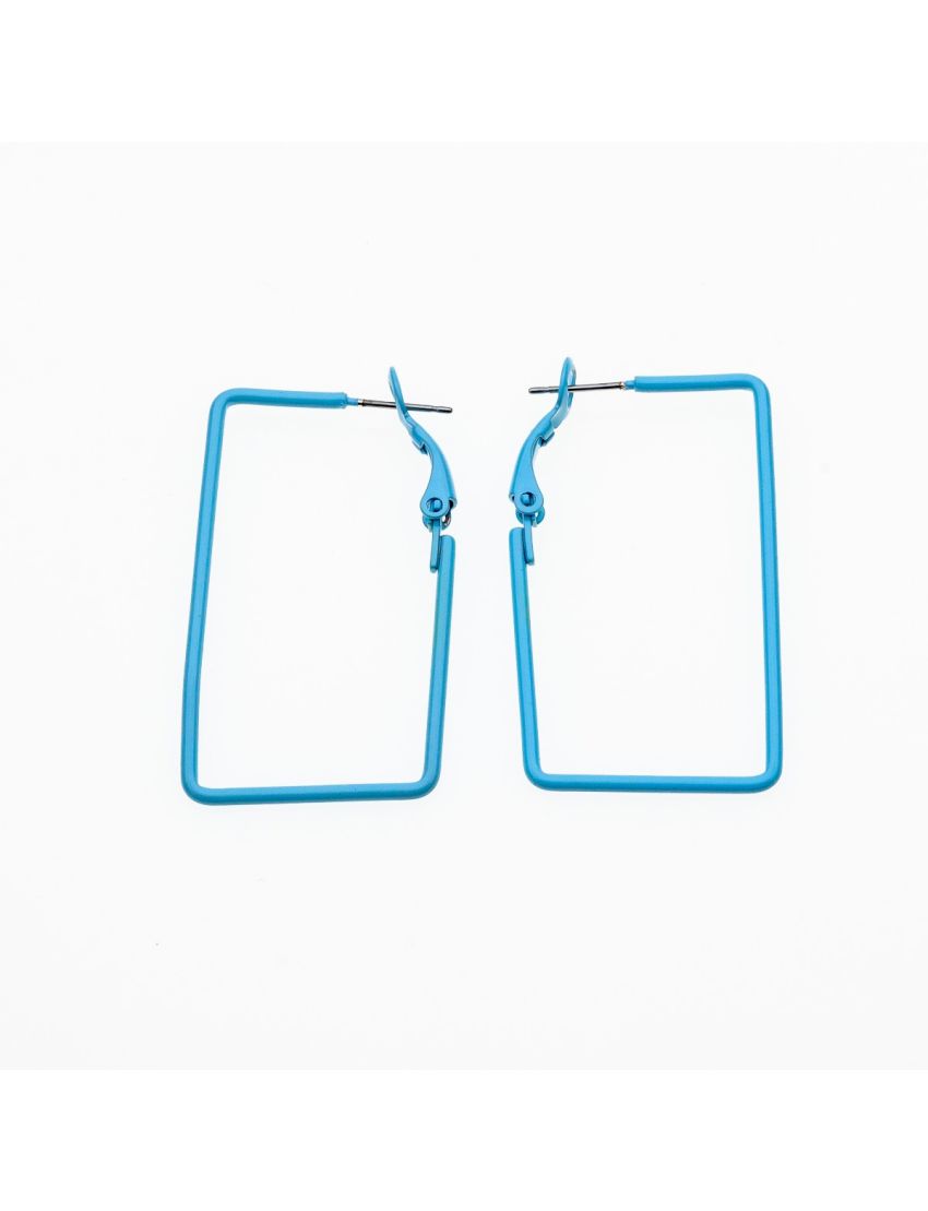 Σκουλαρίκια μεταλλικά ορθογώνια 5εκ σε 6 χρώματα
