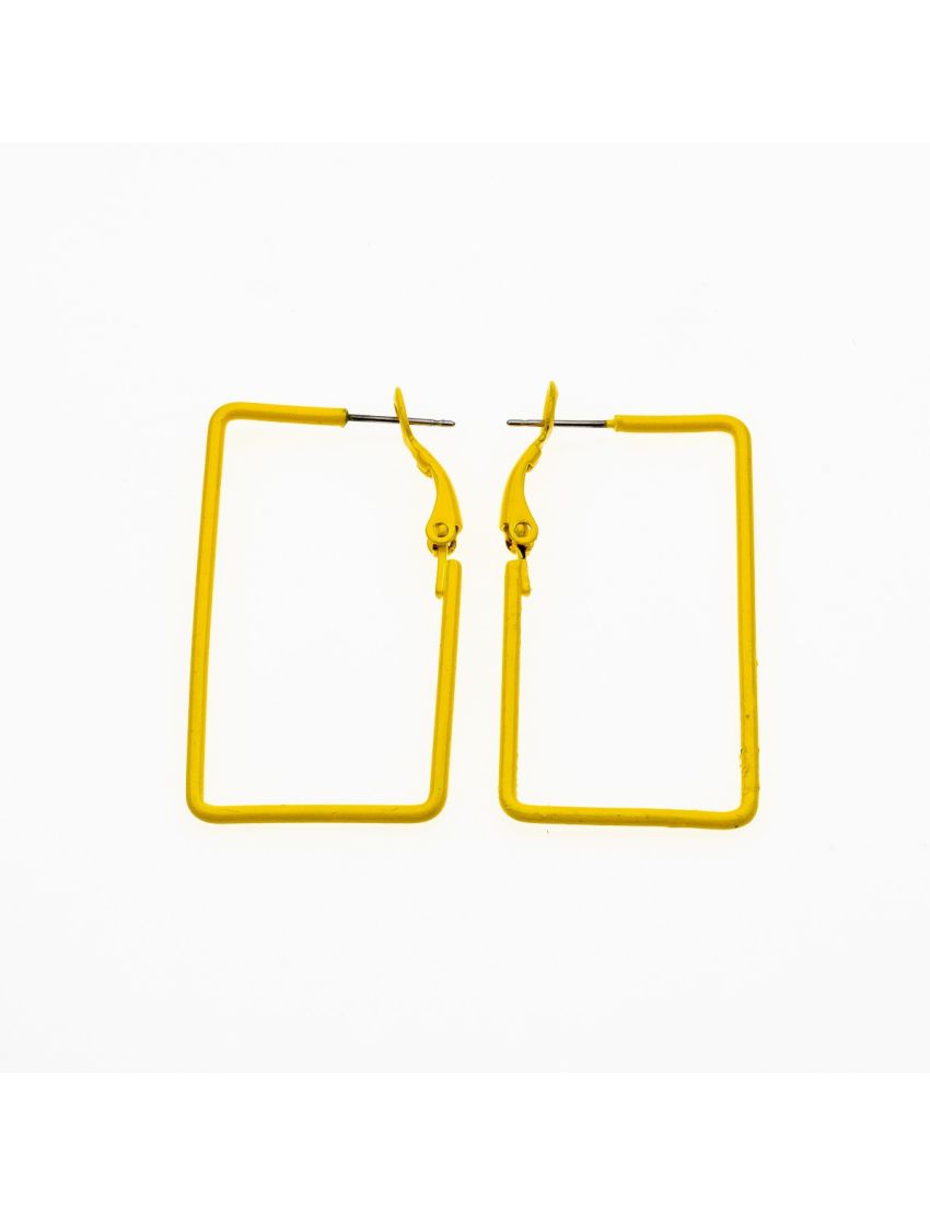 Σκουλαρίκια μεταλλικά ορθογώνια 5εκ σε 6 χρώματα