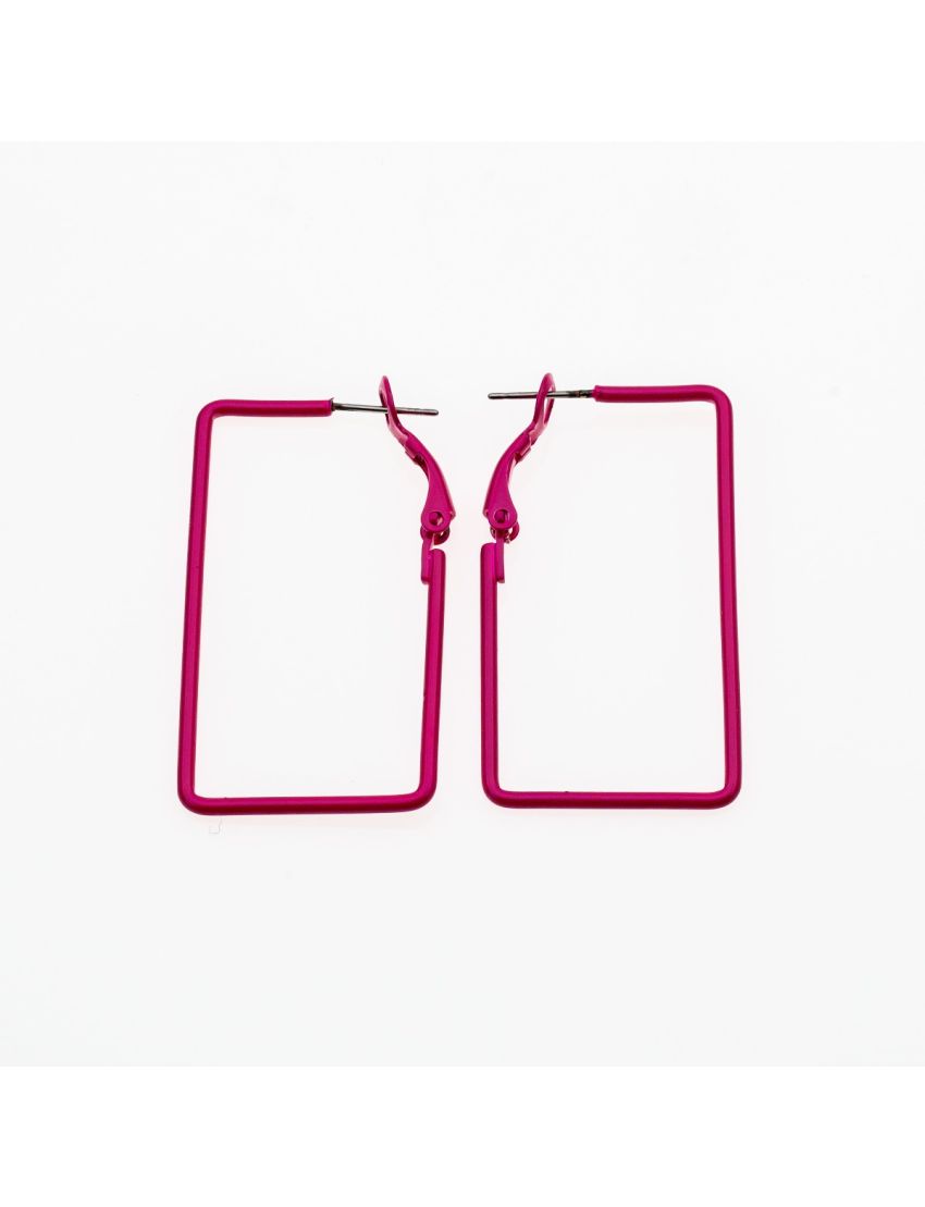 Σκουλαρίκια μεταλλικά ορθογώνια 5εκ σε 6 χρώματα