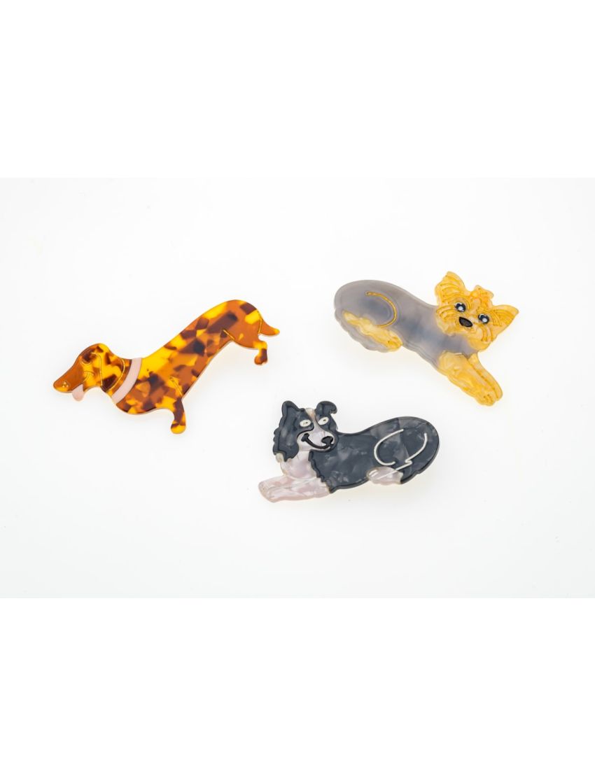 Κλιπ πλαστικό με σκυλάκι σε 3 σχέδια