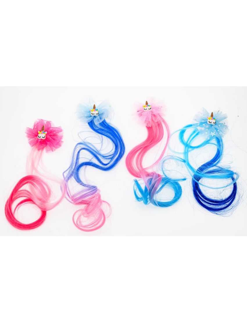 Κλίπ Μαλλιών Παιδικό με Τούλι και Μονόκερο – Σε 4 Χρώματα