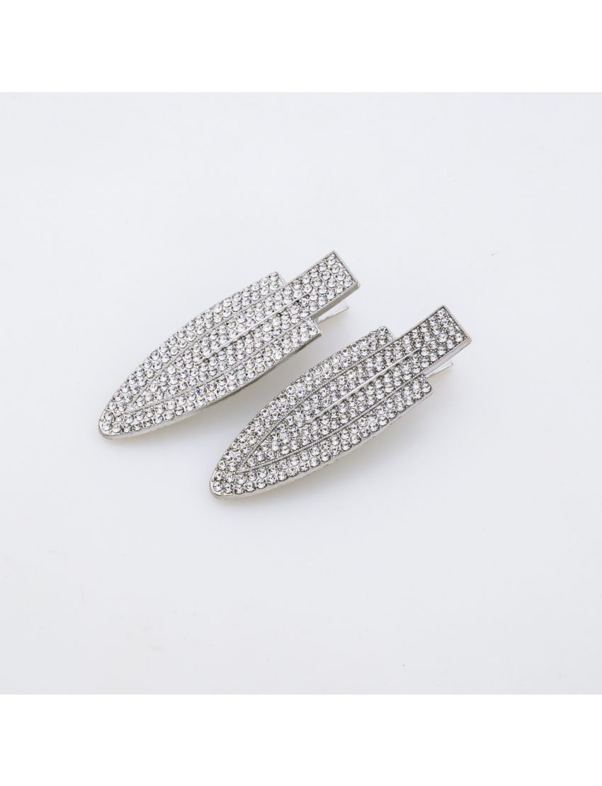  Κλιπ Μαλλιών με Αστραφτερά Στρας (ζέυγος)