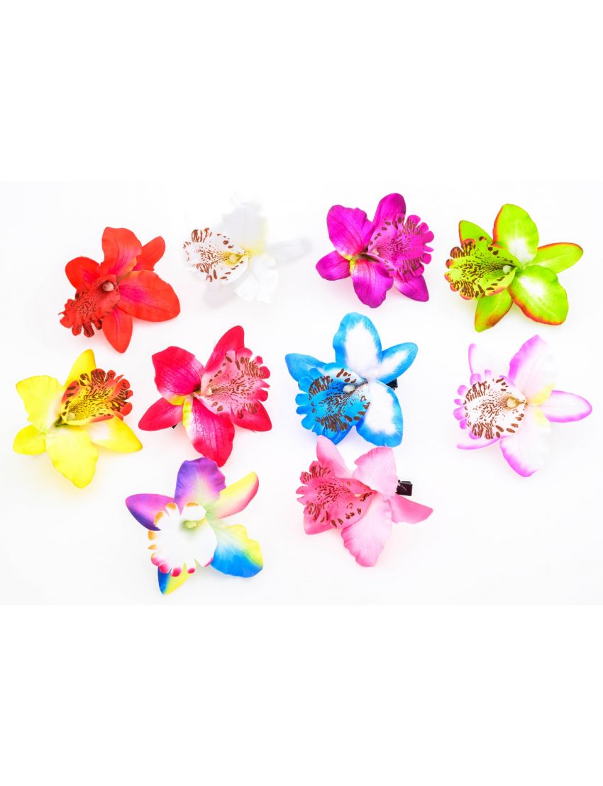 Πλαστικά Κλιπ Μαλλιών Ορχιδέες