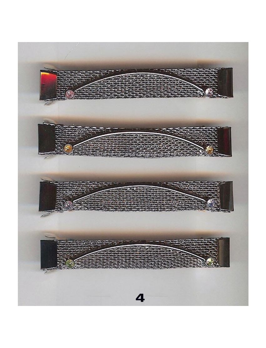 Μπαρέτα μεταλλική σε 5 σχέδια διακοσμημένα με στράς σε 4 χρώματα