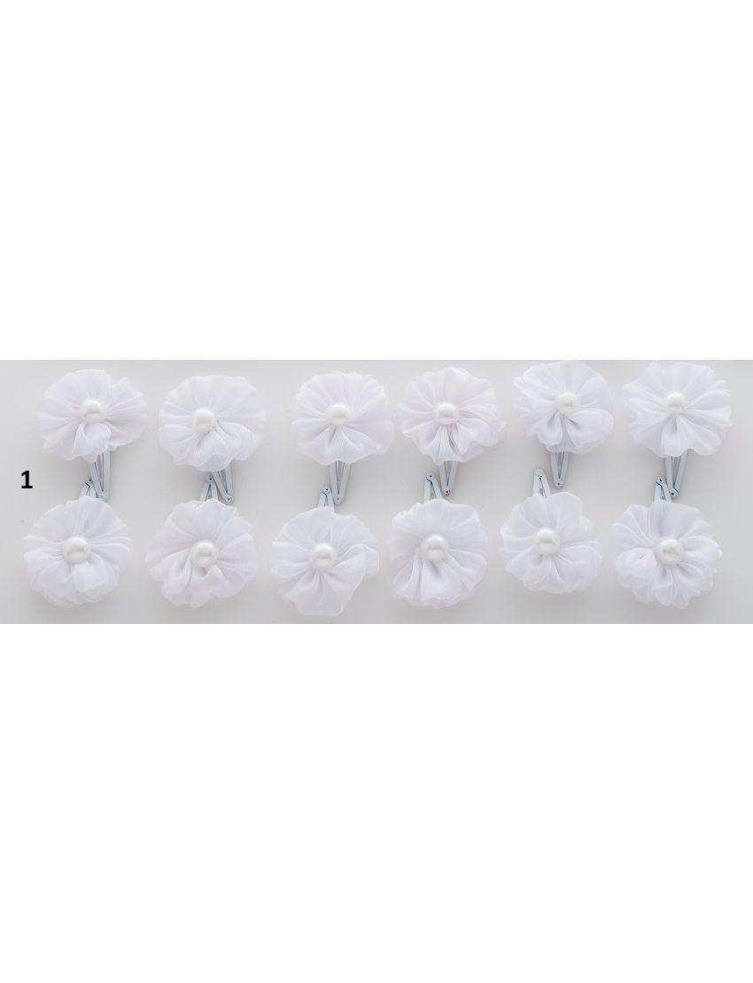 Κλικ κλακ παιδικό υφασμάτινο λευκό λουλούδι σε 2 σχέδια