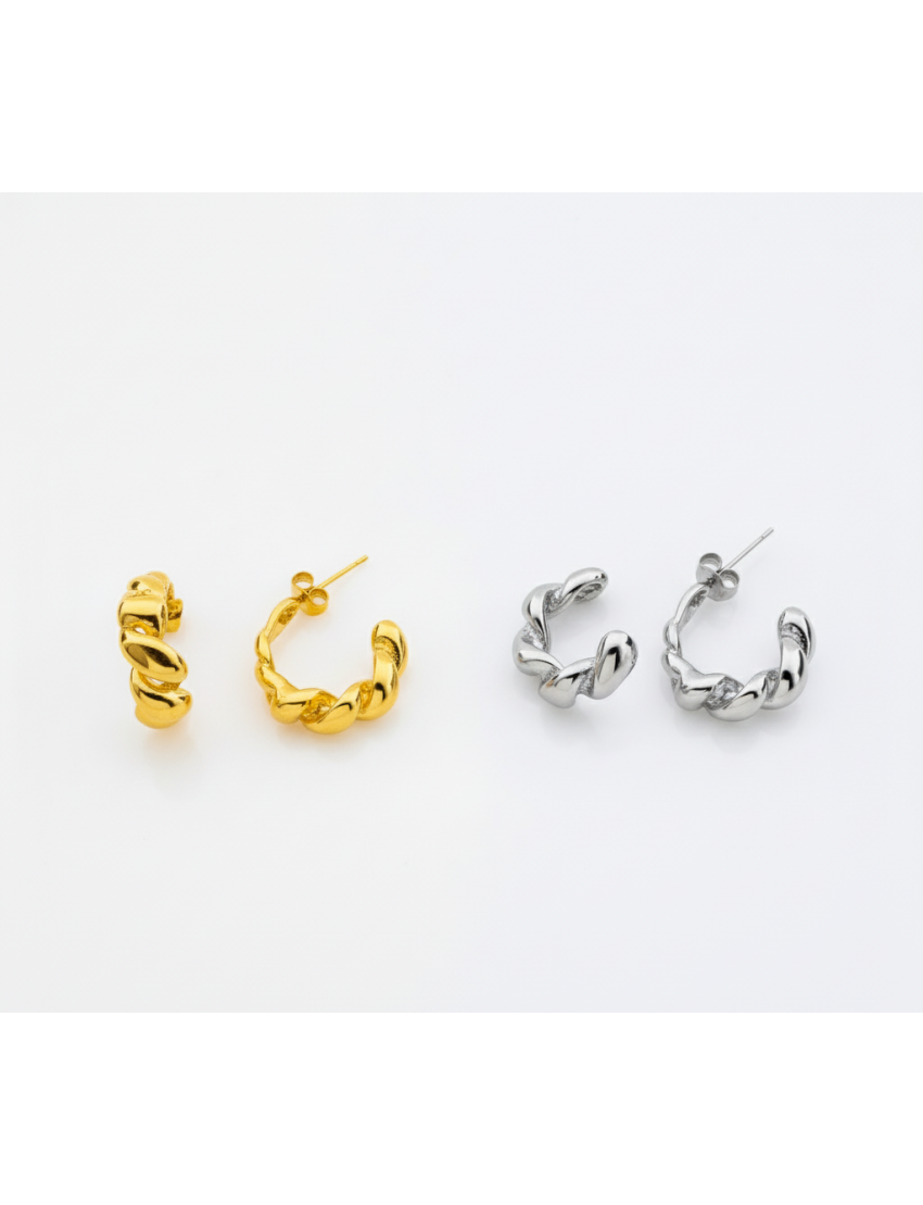 Σκουλαρίκια Κρίκοι με Σπείρες