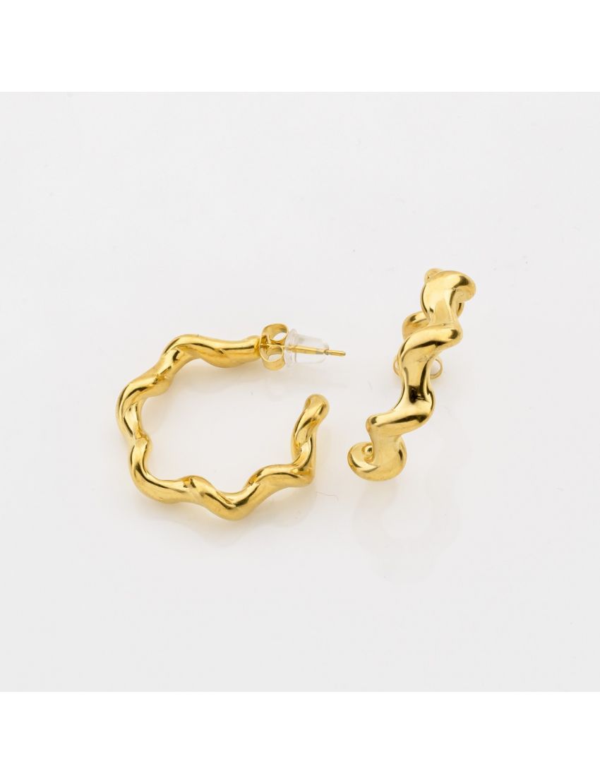 Σκουλαρίκια “Wave Hoops”