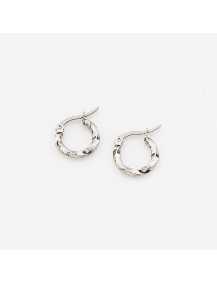 Σκουλαρίκια Κρίκοι με Ραβδώσεις 