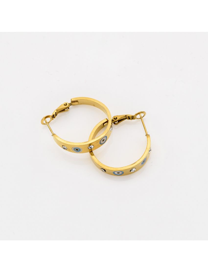 Σκουλαρίκια “Evil Eye Hoops”