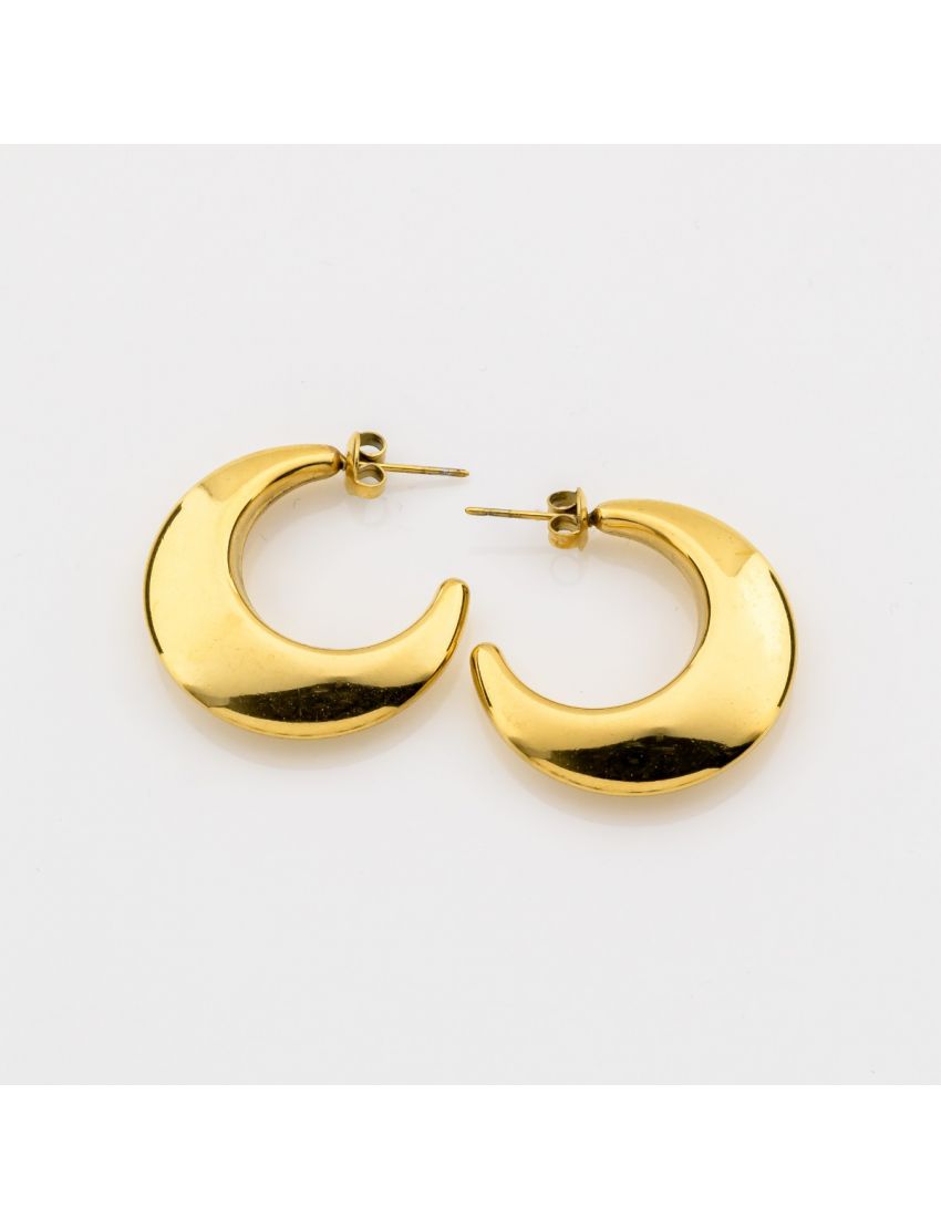 Σκουλαρίκια Μισοφέγγαρο Μεταλλικά