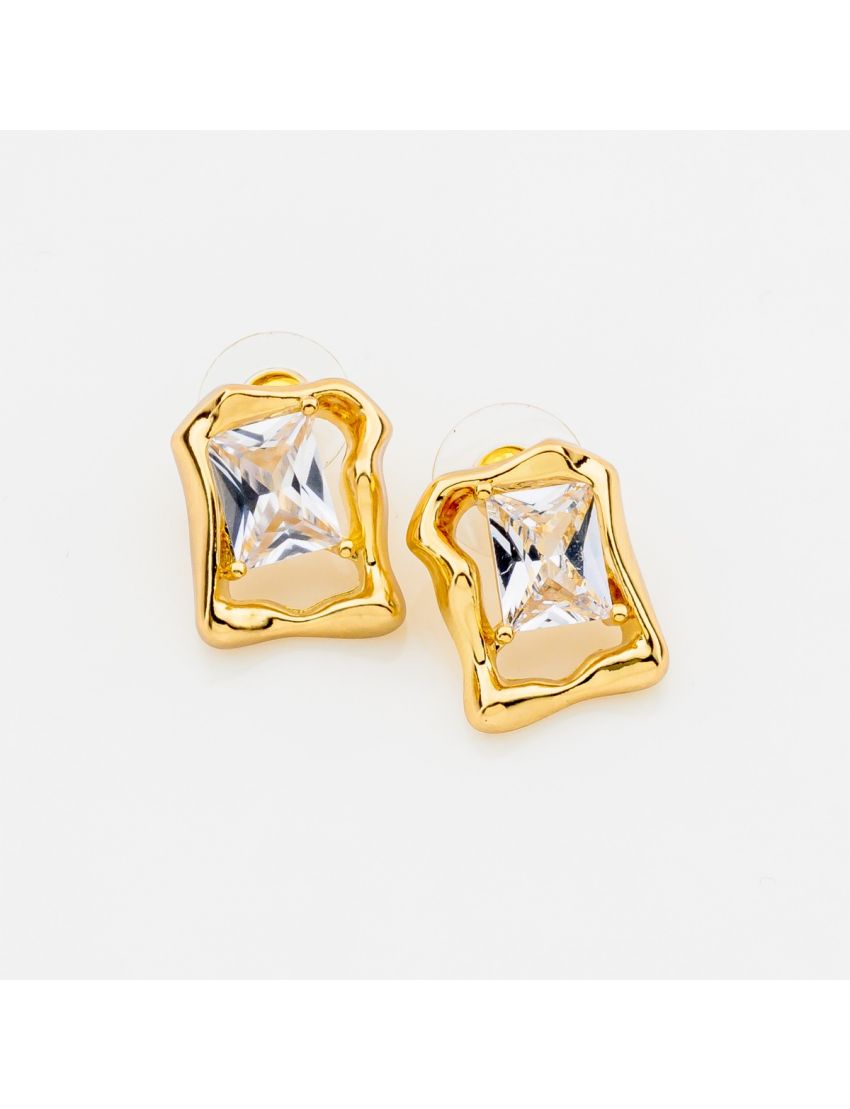 Liquid Metal Crystal Studs