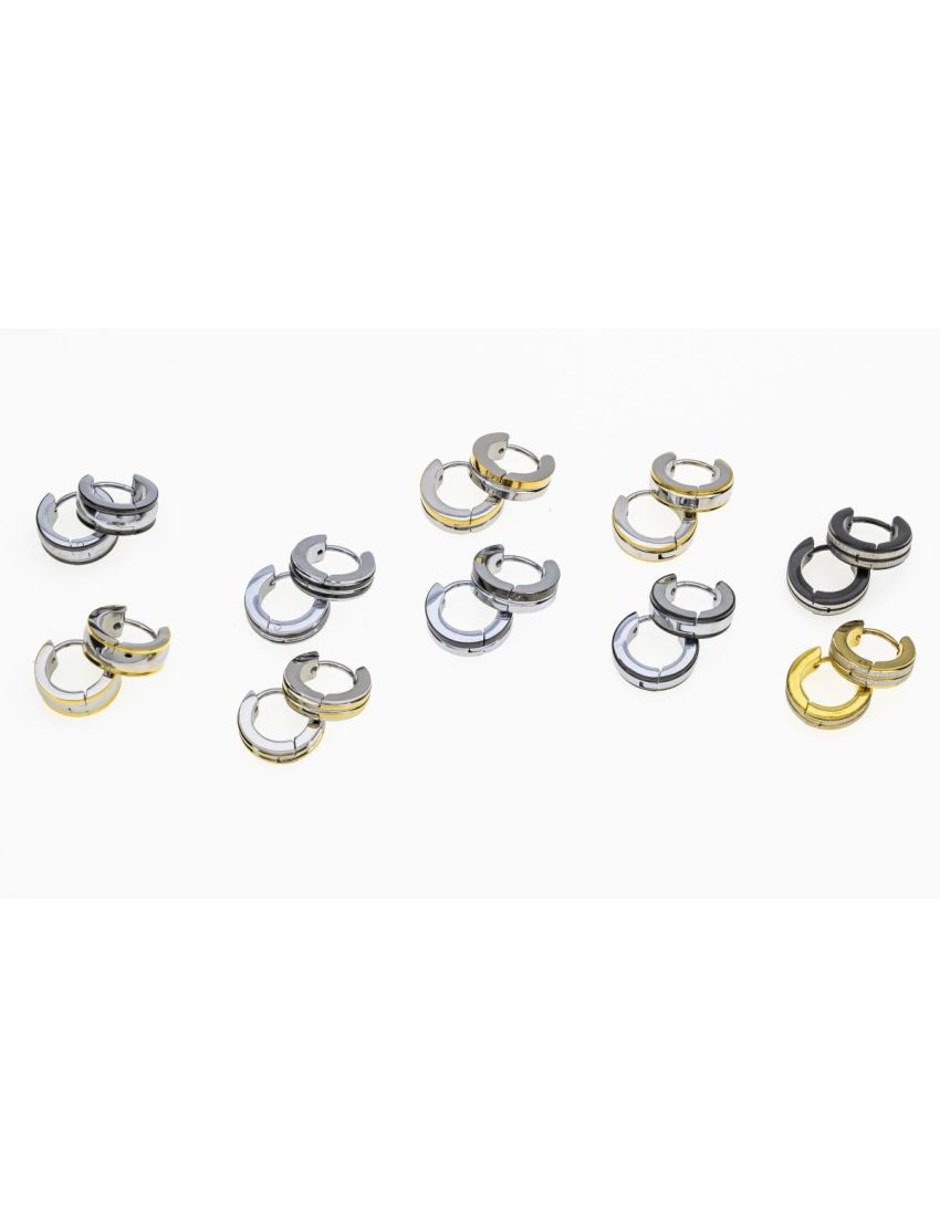 Μεταλλικοί Πλακέ Κρίκοι Δίχρωμοι 1εκ: 5 Σχέδια για Αμέτρητες Επιλογές Στυλ
