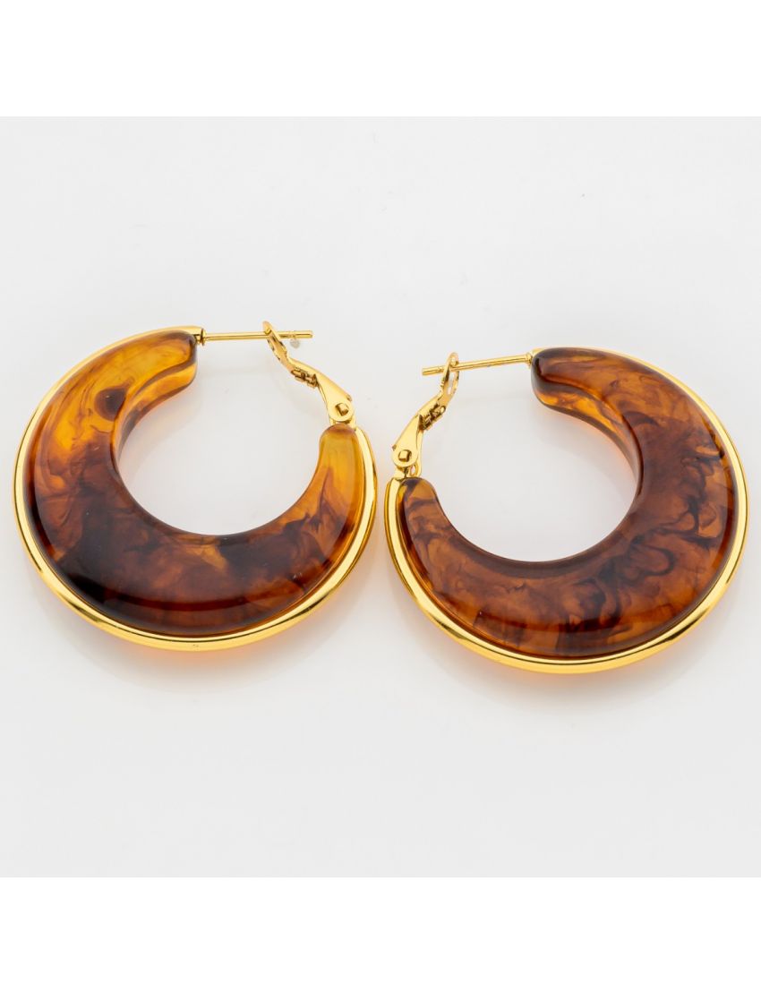 Vintage Aura Resin Hoops