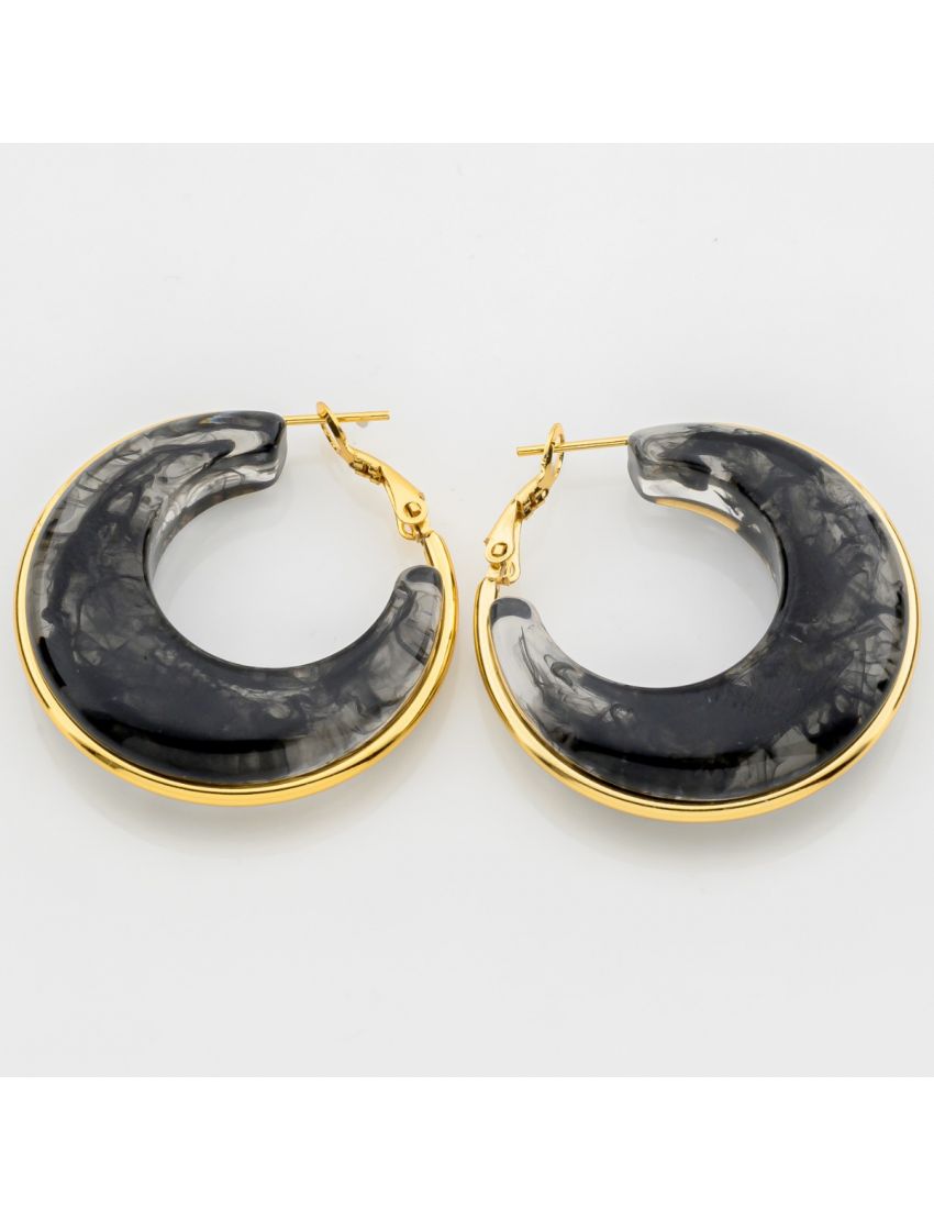 Vintage Aura Resin Hoops