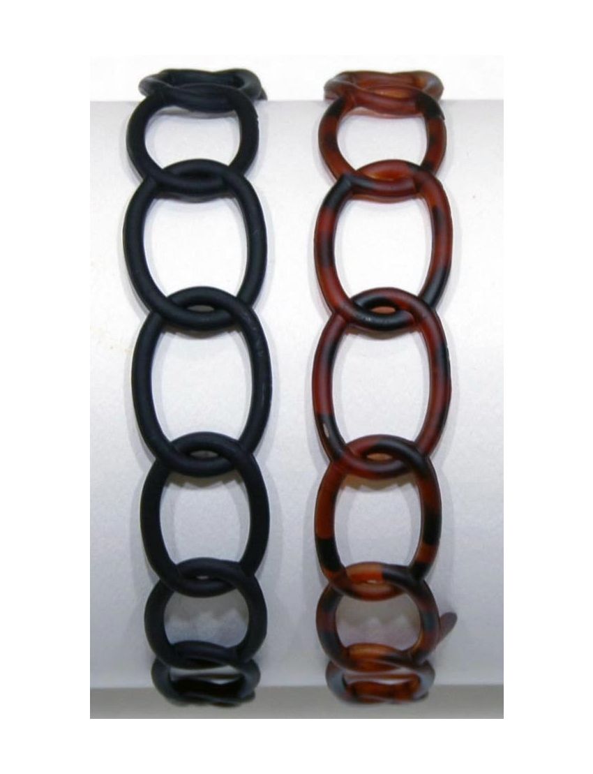 Στέκα πλαστική αλυσίδα σε καφέ και μαύρο