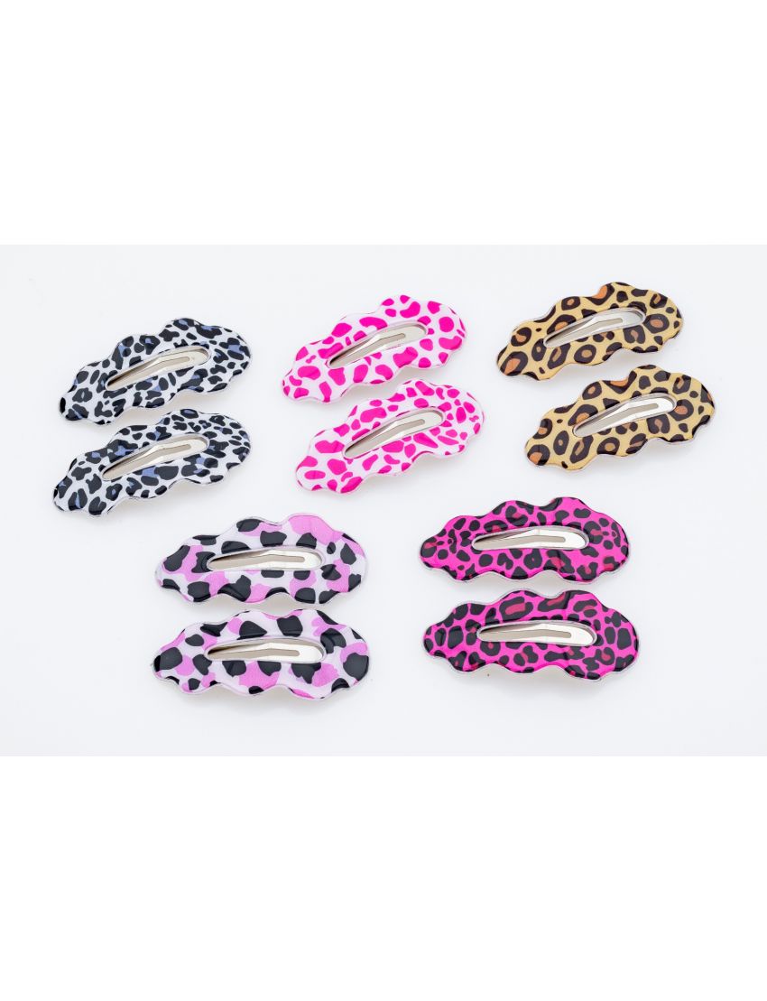 Κλικ Κλάκ Μαλλιών με Animal Print ( 2τμχ )