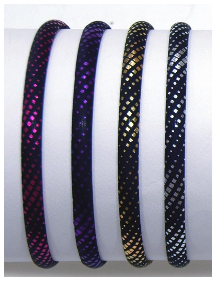 Στέκα υφασμάτινη μαύρη με φωσφοριζέ τετράγωνα σε 4 χρώματα