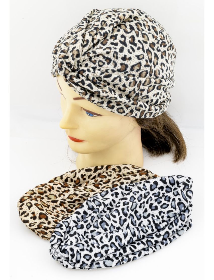 Τυρμπάν υφασμάτινο animal print σε 3 χρώματα