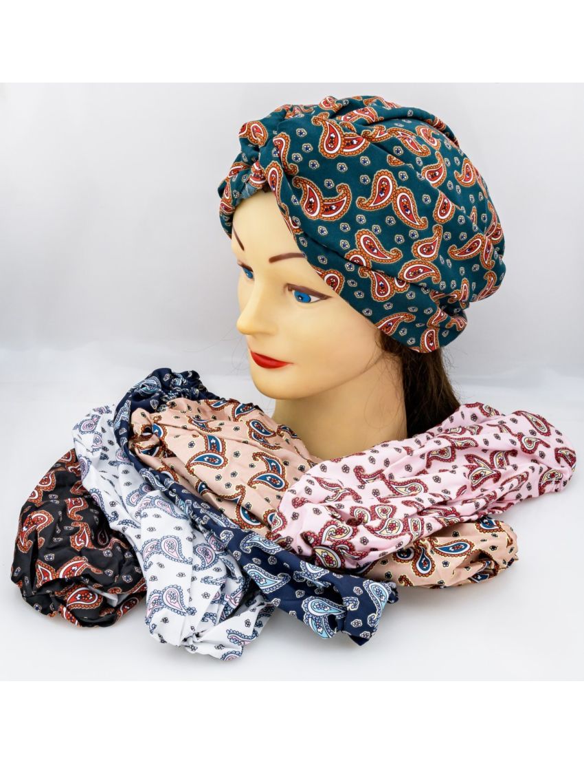 Τυρμπάν μαλλιων υφασμάτινο βαμβακερό διακοσμημένο με λαχούρια