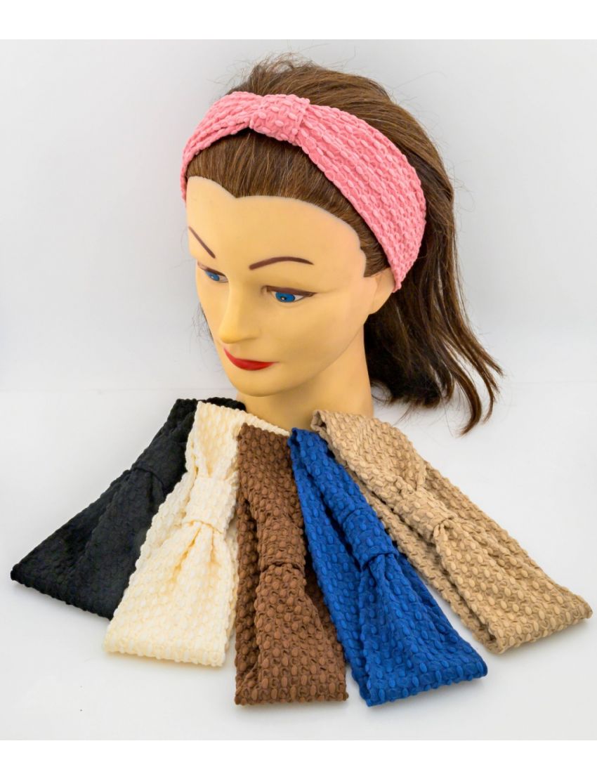 Ελαστική Κορδέλα Μαλλιών με Ανάγλυφη Υφή & Κόμπο