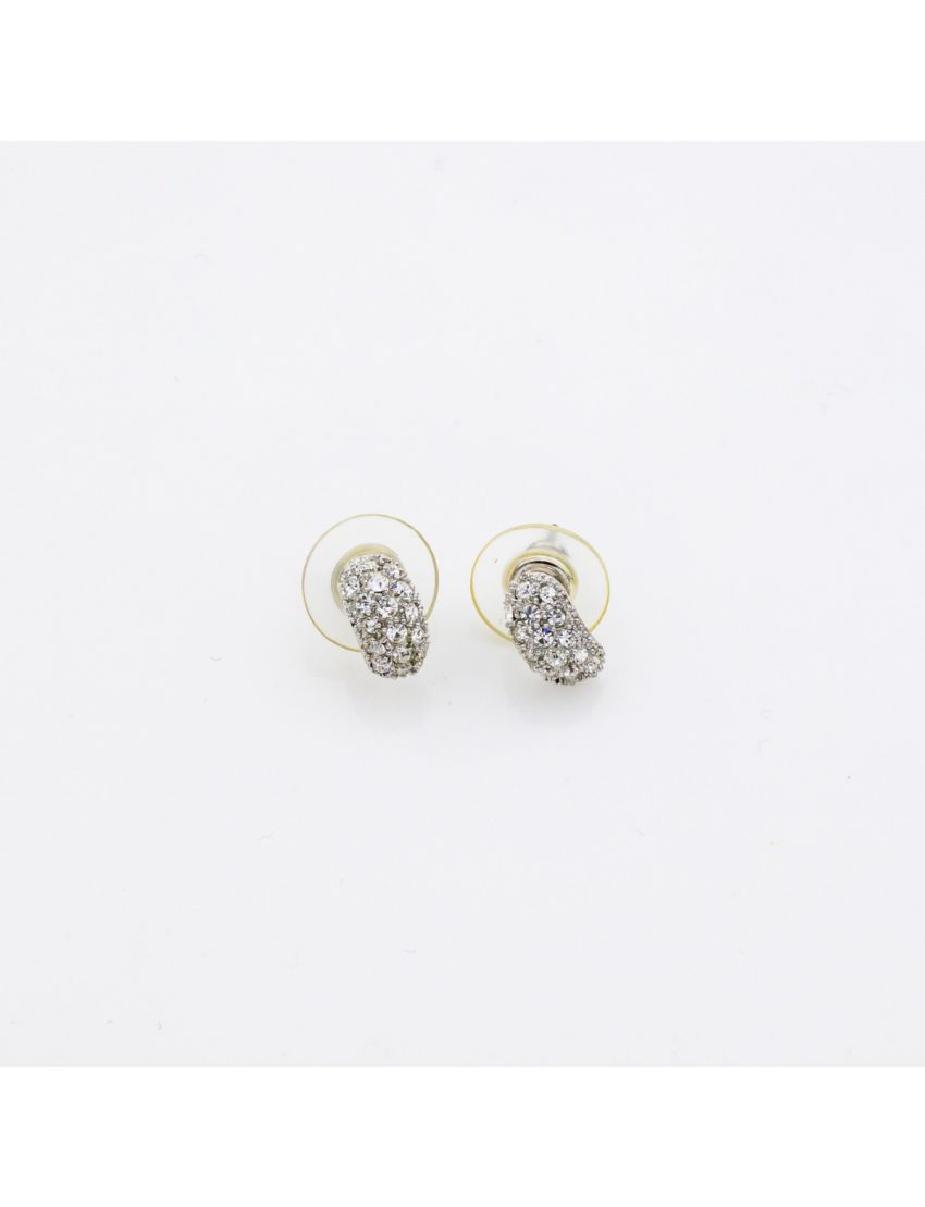 Σκουλαρίκια μεταλλικά μικρά κρικάκια διακοσμημένα με στράς