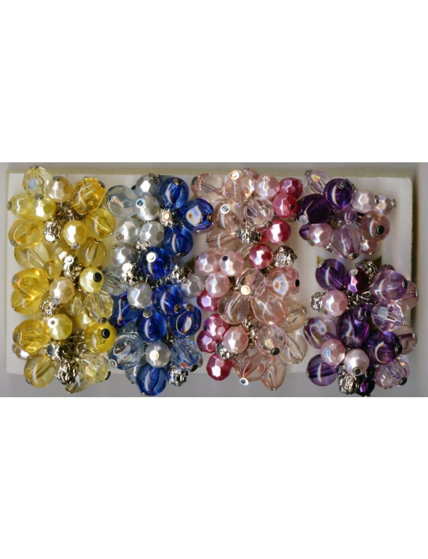 Δαχτυλίδι μεταλλικό διακοσμημένο με πέρλες σε 4 χρώματα