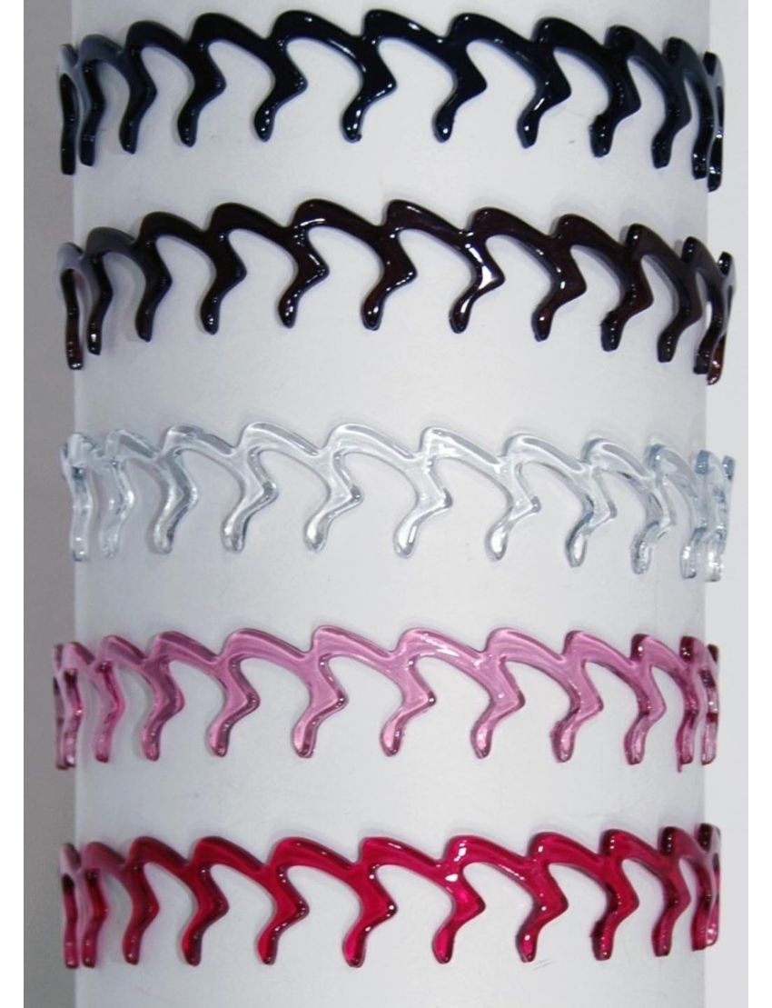 Στέκα πλαστική χτένι με περίτεχνο σχέδιο σε 5 ημιδιάφανα χρώματα