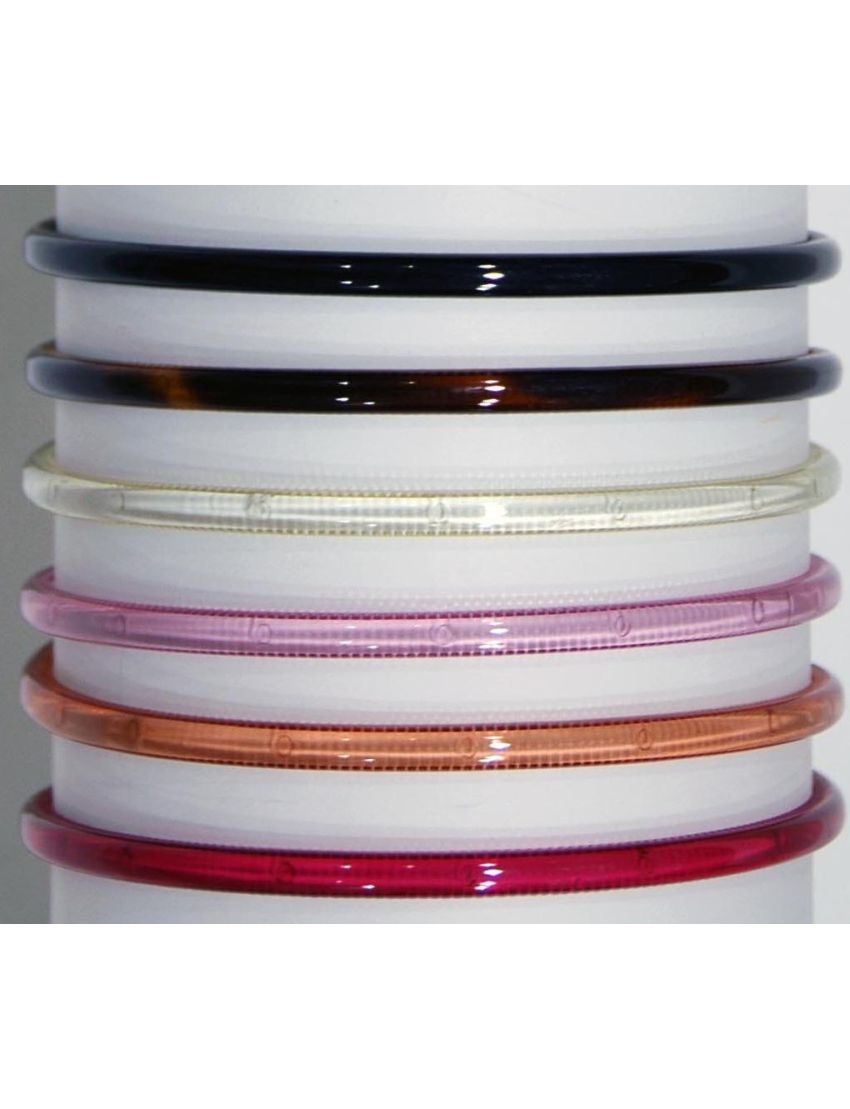 Στέκα πλαστική λεπτή πομπέ σε 6 ημιδιάφανα χρώματα