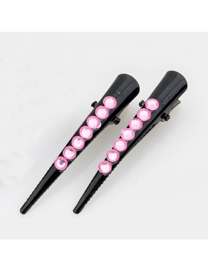 Κλιπ μαύρο με στρας σε διάφορα χρώματα