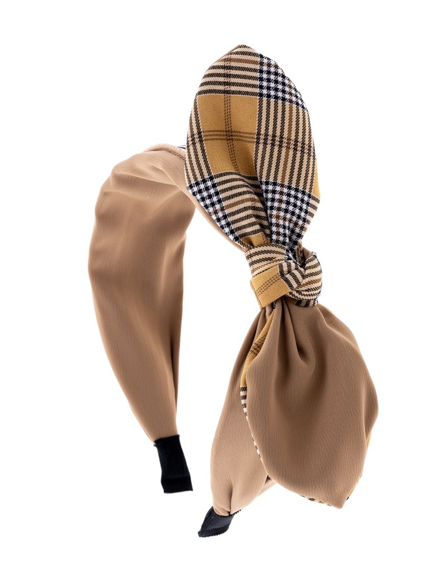 Στέκα υφασμάτινη με φιόγκο καρό