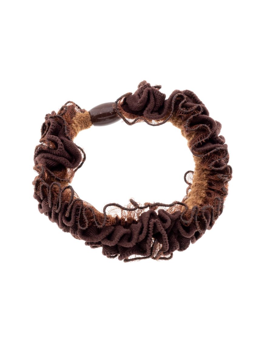 Λάστιχο μαλλιών υφασμάτινο με πιέτες σε 4 χρώματα