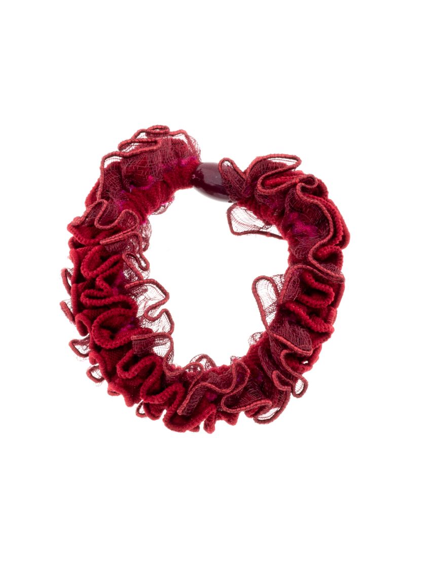 Λάστιχο μαλλιών υφασμάτινο με πιέτες σε 4 χρώματα