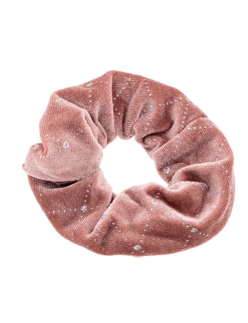 Σούρα υφασμάτινη βελούδο διακοσμημένη με στράς σε 6 χρώματα