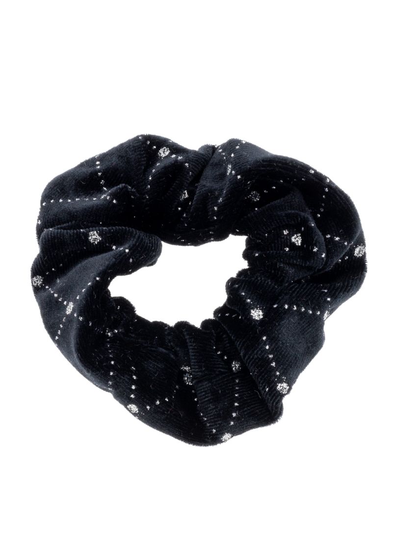 Σούρα υφασμάτινη βελούδο διακοσμημένη με στράς σε 6 χρώματα