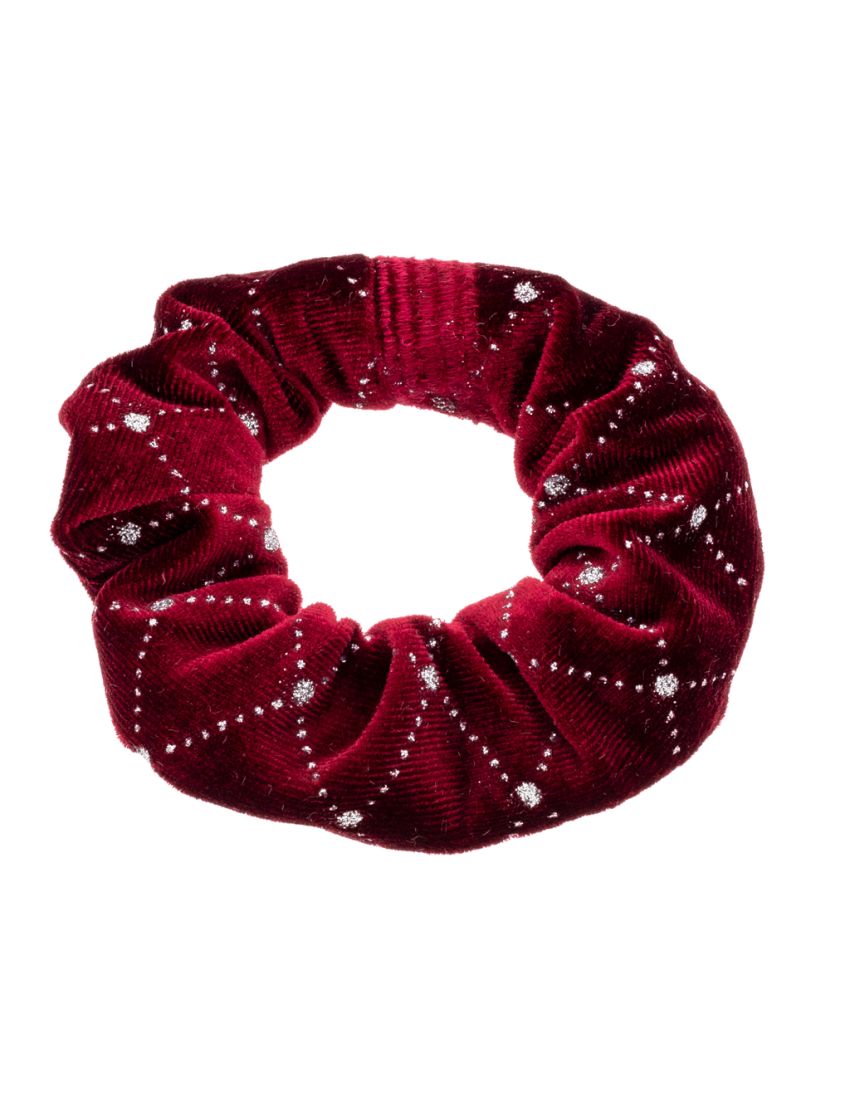 Σούρα υφασμάτινη βελούδο διακοσμημένη με στράς σε 6 χρώματα