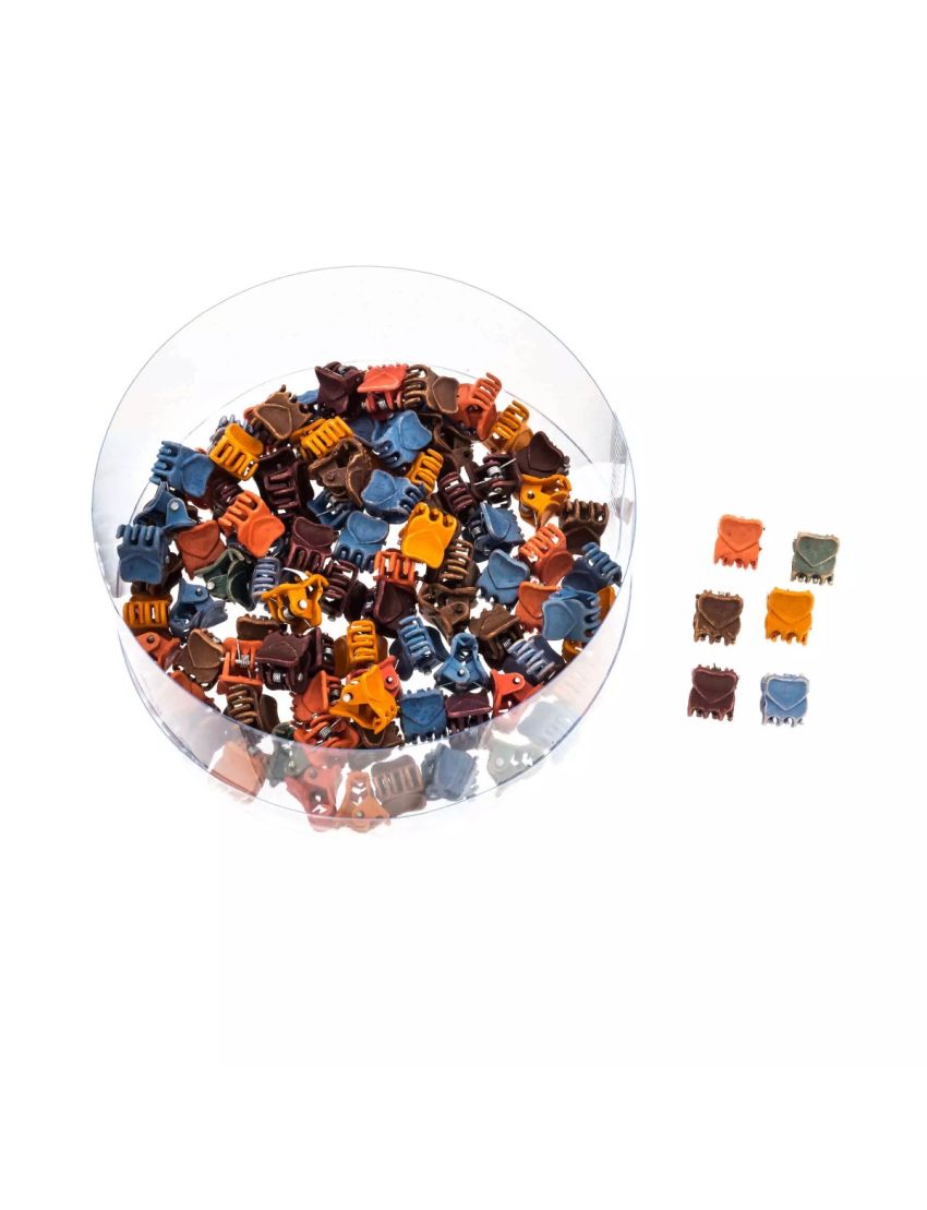 Κλάμερ πλαστικό καρδιά σε συσκευασία 12 χρωμάτων