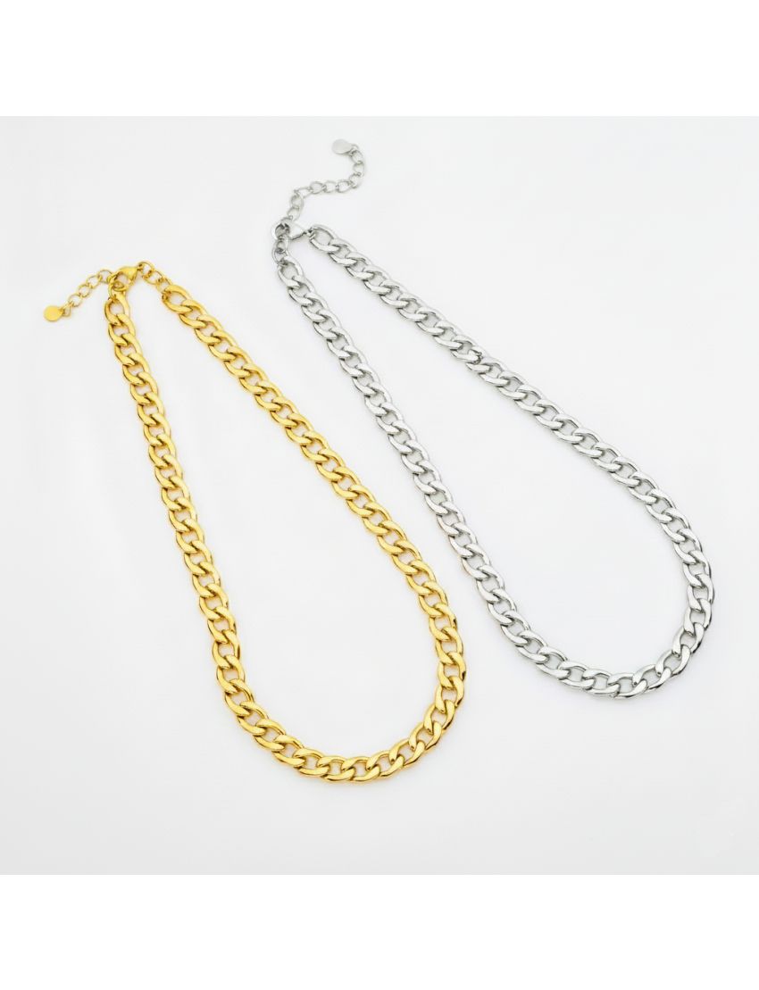 Chic & Versatile Κολιέ Αλυσίδα σε Χρυσό & Ασημί χρώμα
