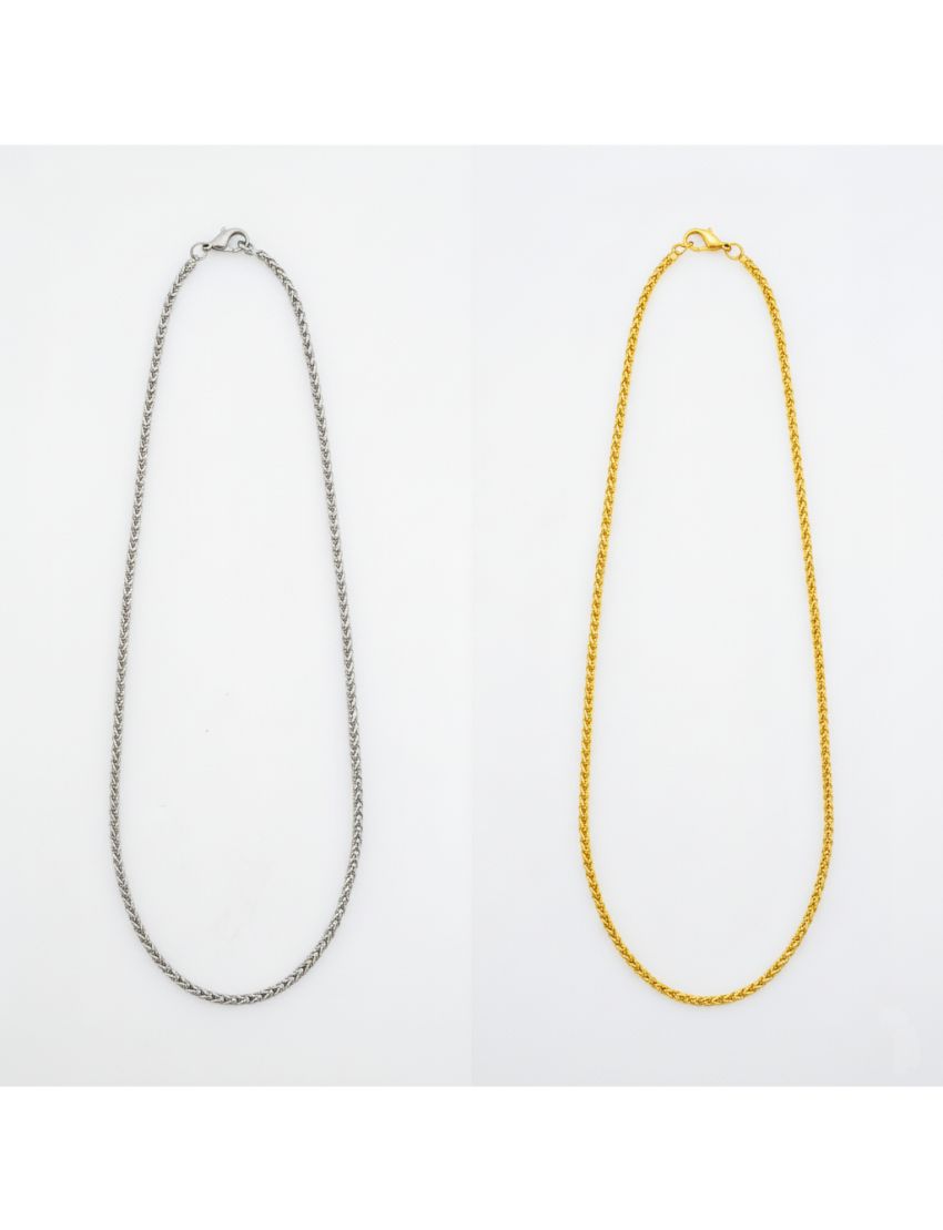 Αλυσίδα σιτάρι – κομψή χρυσή & ασημένια