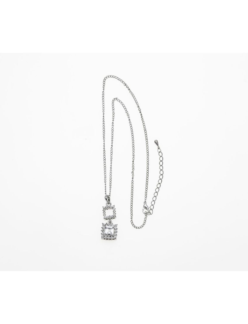 Κολιέ Ασημί με Vintage Κρεμαστό και Στράς: Μοναδικό Στυλ με Ρετρό Αίσθηση